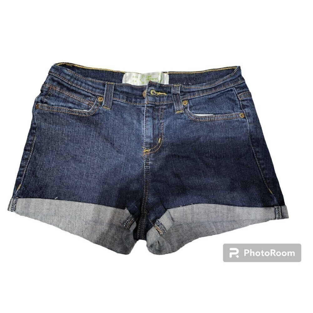 Women's Green Apple Strech Denim Jean Shorts Size 5/6